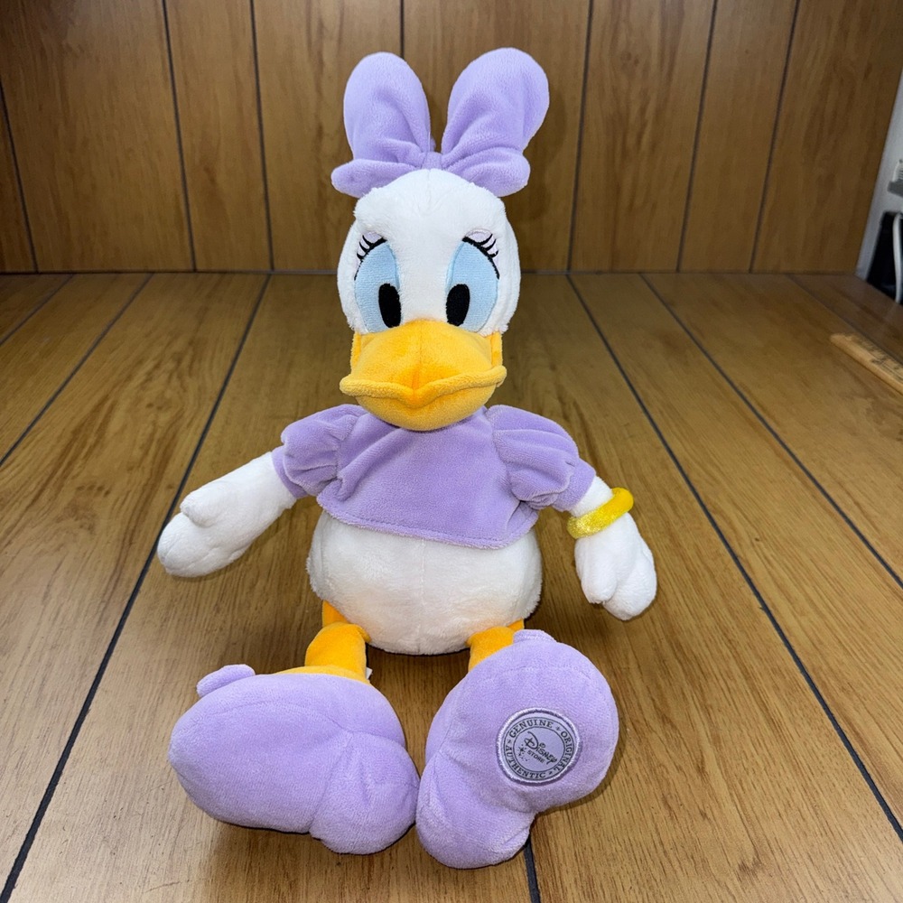 Disney Store Daisy Duck Plush 18 Inch Purple Outfit Authentic Original Toy